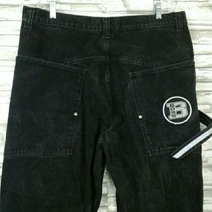 Vintage 80s USA made boss baggy loose black denim